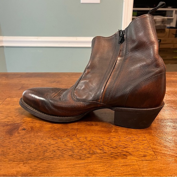 Laredo Men’s Fletcher Western Boots side zipper size 9.5  brown - Picture 9 of 9